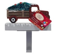 Xmas 6" Wooden Truck Stocking Hnager (35966)