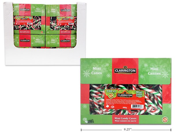 100ct Mini Candy Canes Peppermint 600g (51343)(51434)