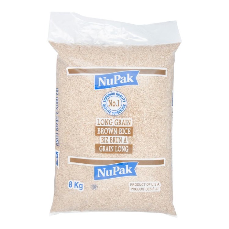NuPak Long Grain Brown Rice- 8kg(00363)