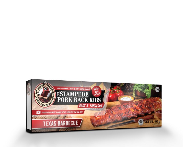 Butcher Selection BBQ Pork Back Ribs- 680g (12) (91760)