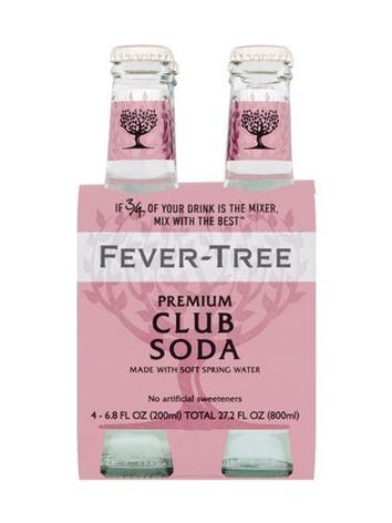Fever Tree Club Soda Glass Bottle- 24 x 200ml (01151)