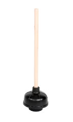 Toilet Plunger Black w/ Handle - (02025)