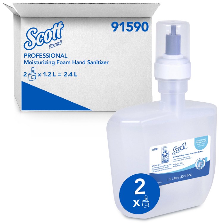 Kimberly Clark - Scott Moist Foam Sanitizer Fresh - 1.2L ( 91590) (2) (ICON)