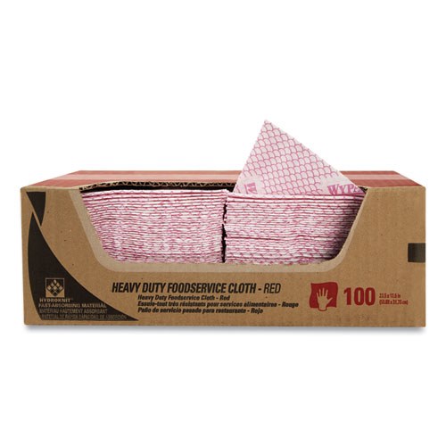 Kimberly Clark - WYPALL Heavy Duty Food Service Cloth RED - 100/case (51634)