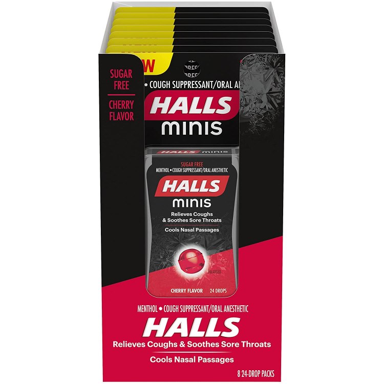 Halls MINI Sugar Free Cherry - 8X24pc - BOX(4) (01663) (1664)