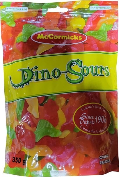 McCormick (5c) Dino Sours - Peg bag (12) (95562)