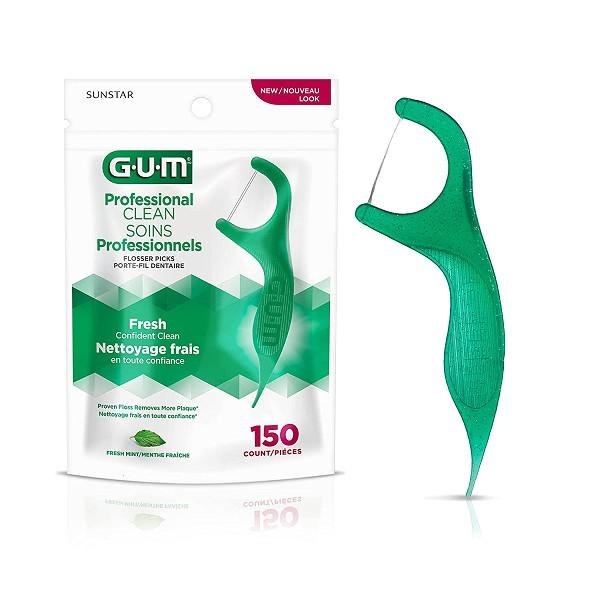 GUM Professional Clean Fresh Mint Flosser Picks (72) (30303) - 40ct