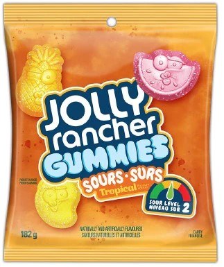 Hershey Jolly Rancher Gummies Sours Tropical Flavours - 182g (10) (04405)