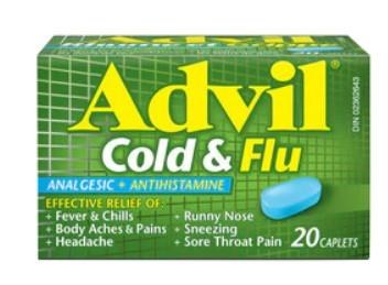 Advil Cold & Flu Analgesic + Antihistamine Caplets - 20ct (72) (00541)