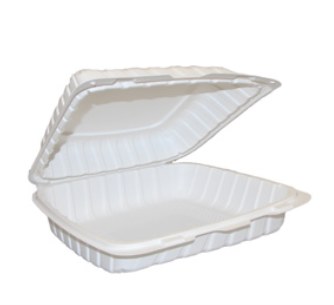EcoSystems 9 x 6 x 3 Mineral Filled Clamshell **SINGLE COMP** (Recyclable) FST1 Hoagie - 150/case (00339)