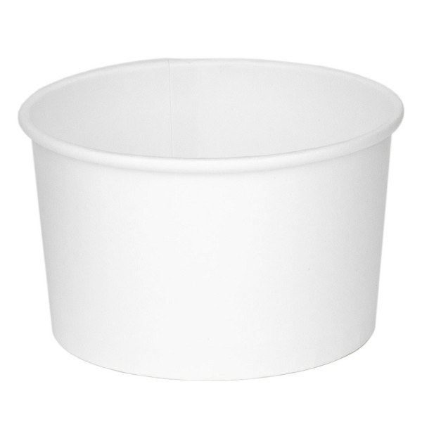 Genpak 16oz White Paper Food Container (P16C) - 25/SLV (20) (70847)