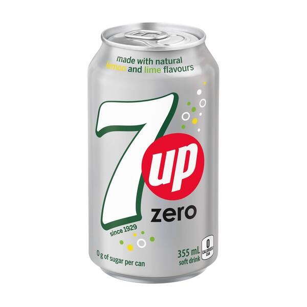CAN- 7UP ZERO - 12 x 355ml (PEPSI)- Sold by Case(00160)