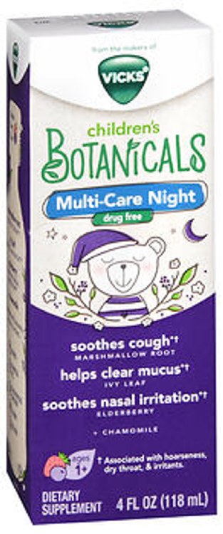 Vicks Children's Botanicals Mult-Sympton Liquid (NIGHT) - 118ml (12) (08396)