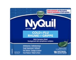 Vicks NyQuil Cold & Flu Multi-Symptom Relief Liquid Capsules - 16ct (12) (08230)