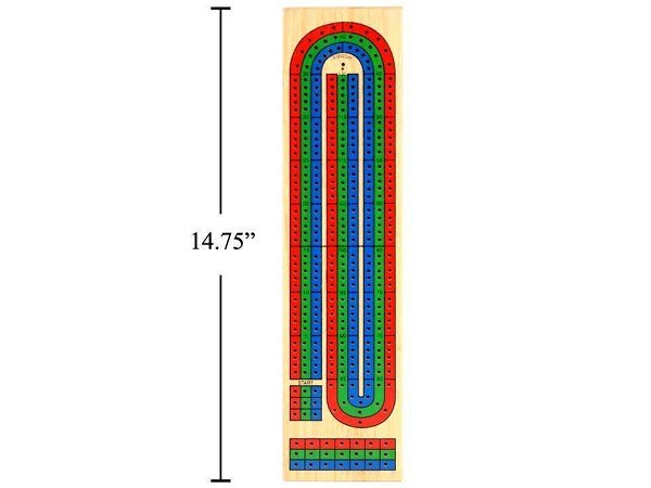 3-lane Wooden Cribbage Board (12) (11294)