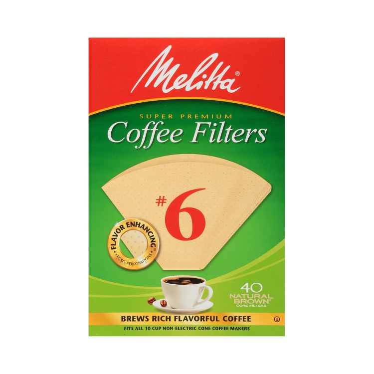 Melitta #6 Cone Coffee Filter - 40/box (12) NET - (62640)