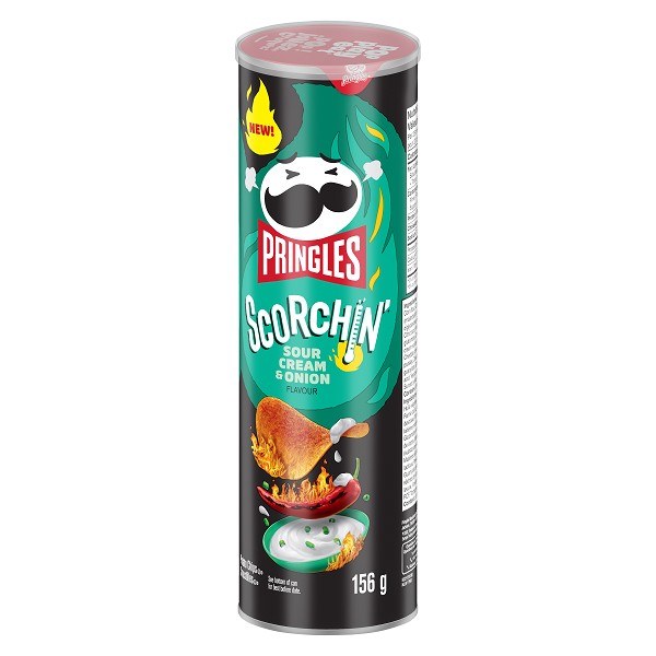 Kellogg Pringles Scorchinâ€™ Sour Cream & Onion - 156g (14) (14580)