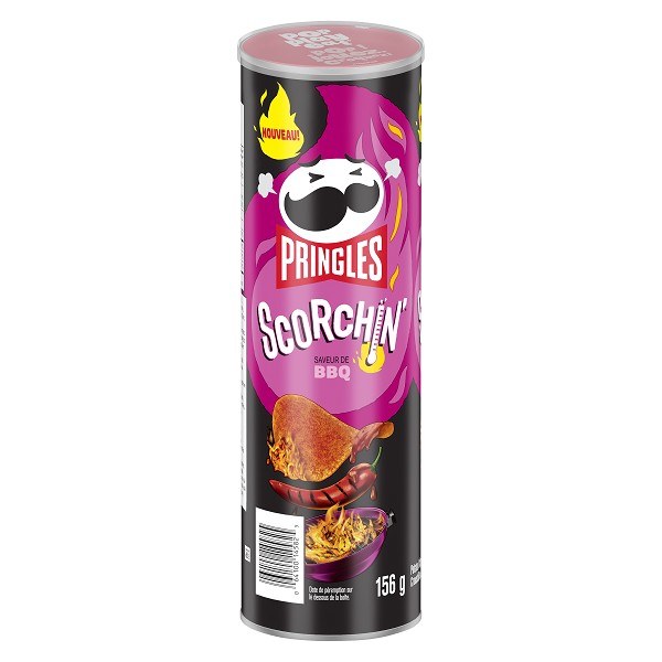 Kellogg Pringles Scorchinâ€™ BBQ - 156g (14) (14582)