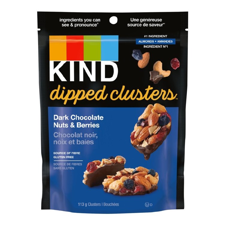 Kind Clusters Dipped Dark Choc Nuts & Berries - 113g (8) (43050)