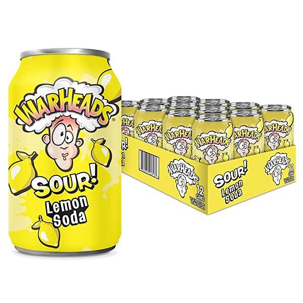 Warheads Sour Soda Lemon - 12 x 355ml - SOLD BY CASE (24856)