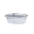 Container - plastic - Polar Lunch Box-02010 Shallow Lunch Box Hinged plastic clear @500