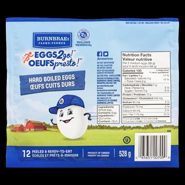 FRESH - Burnbrae Farms Hard Boiled Eggs Medium - 3 x 12eggs (00171)