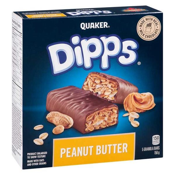 Quaker Dipps Peanut Butter Bars - 156g (12) (10974)