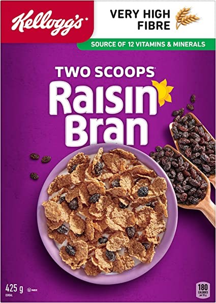 Kellogg Raisin Bran Cereal - 425g (12) (10802)