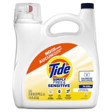 Tide Simply Free & Sensitive Unscented Detergent - 74 Loads - 3.4L (4) (02004)