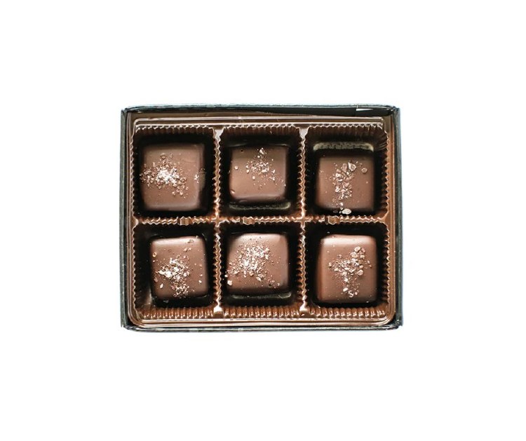 Anne Chocolates Dark Chocolate Sea Salt Caramels 6/pack - 80g (12) (50020)