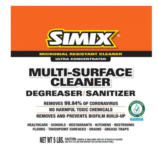 Simix Multi Surface Cleaner Degreaser - 5lb (4) (SMX22005) (00102)