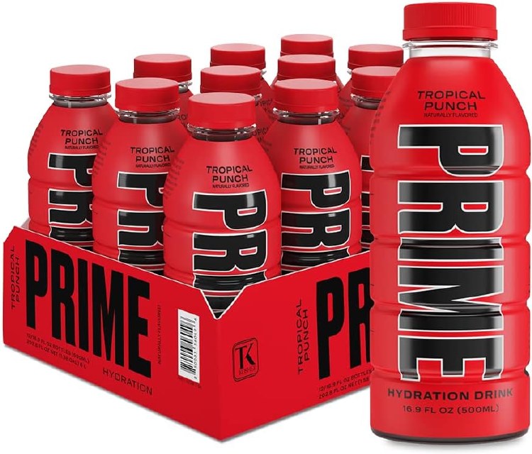 Prime Naturally Flavoured Hydration Drink FRUIT PUNCH - 12 x 500ml (12051)