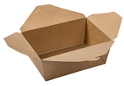Kraft Fold Top Take Out Box (#1) - 5" x 4.5" x 2.5" - 200/CASE (6060) (00200)