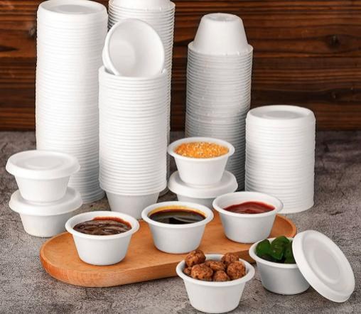Portion Cup Lid - 4oz - Bagasse Compostable - 2000/CASE (00251)