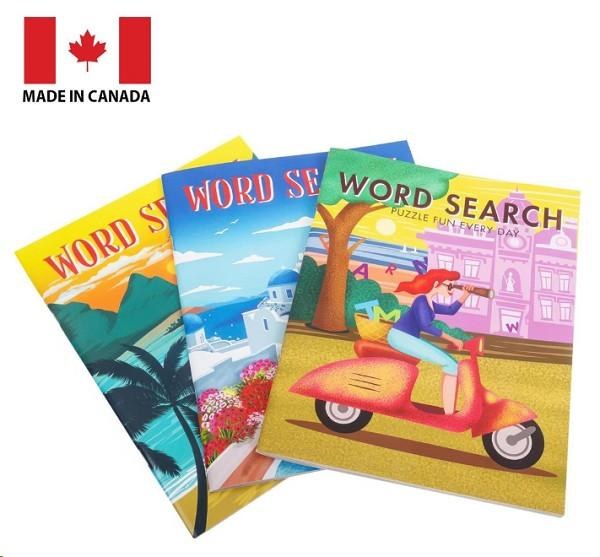 Large Print Word search Puzzle Brain Games Book 10.5" x 8", 3 Asst Themes, 64 pages(10063)