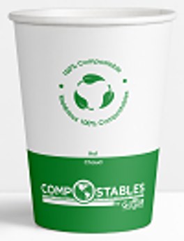 Globe 20oz Single Wall Compostable Hot Coffee Cup - 50/SLV (20) (00214)