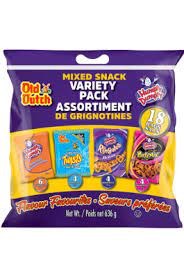 Old Dutch Mixed Snack Favourites Variety Pack- 18/PKG (03654) (4 x Party Mix, 4 x Ringalos, 4 x Twists, 6 x Cheese Sticks)