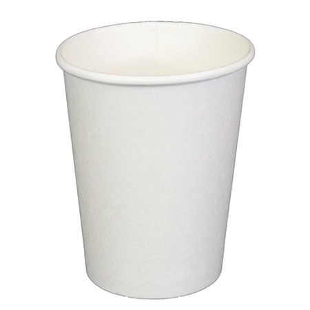 Hy Pax 12oz Hot Paper Cup, Eco, Single Wall, Plain White - 50/SLV - SOLD BY SLV - (20) (01378) (HPE-HC12-SW-PLN)