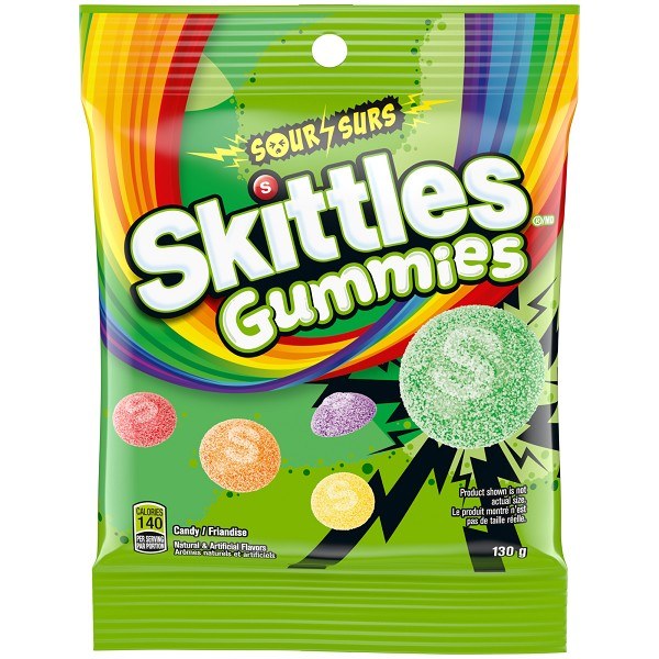 Skittles Sour Gummies Peg - 130g (12) (46347)