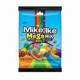Mike & Ike MEGA MIX Peg Bag - 141g (BLUE) (12) (47253)