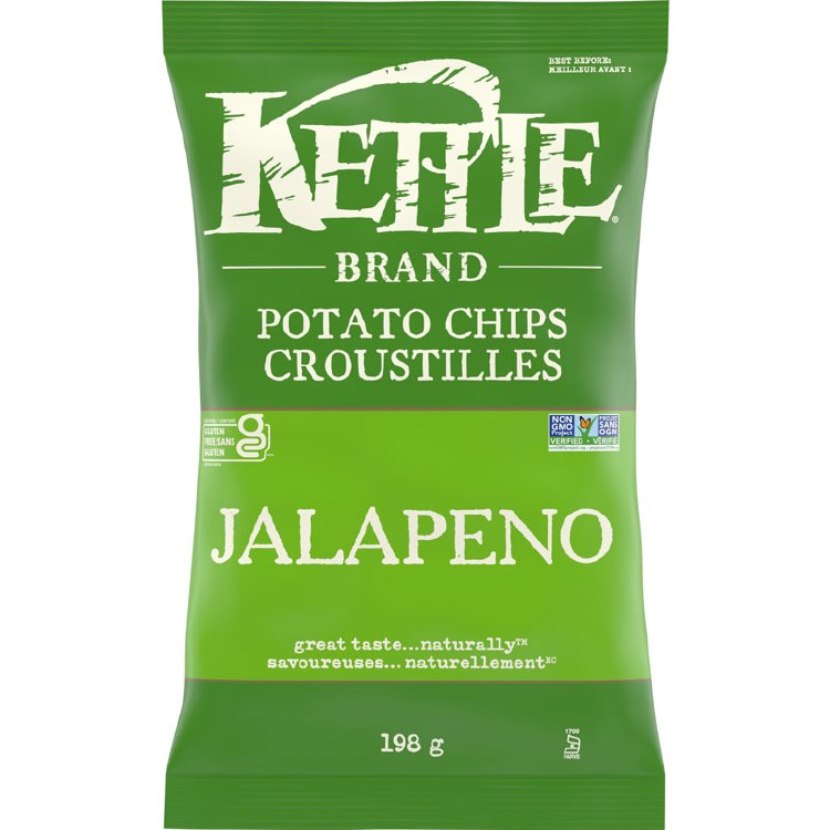 Campbell Snacks Kettle Chips Jalapeno - 198g (12) (90276)