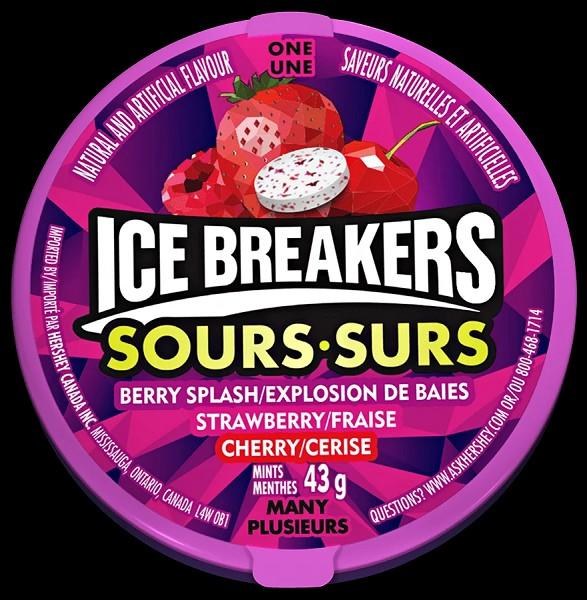 Ice Breaker Mint Sour Assorted Berry 43g - 6/BOX (12) (10869)