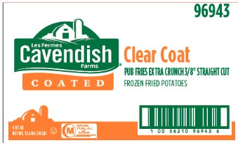 Cavendish Farms 3/8" Pub Fries Extra Crunch Straight Cut - 6 x 4.5LB (96943)