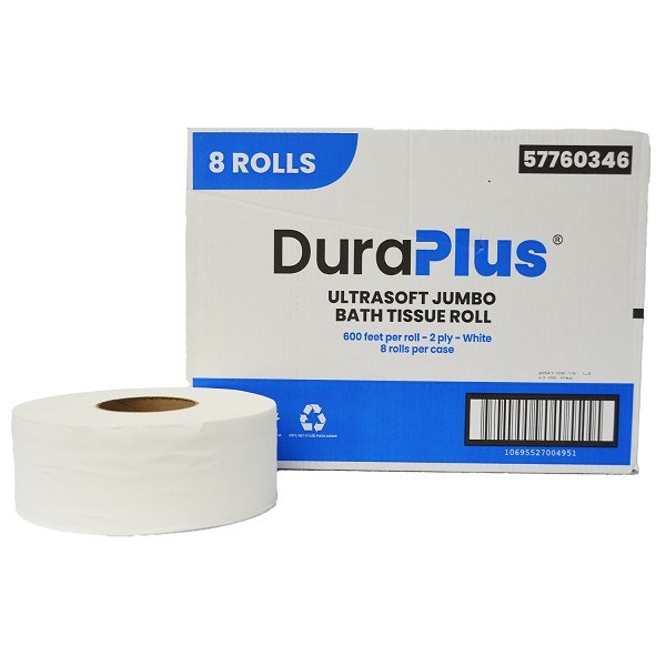 Dura Plus UltraSoft JRT Bath Tissue 2ply White - 8 x 600' (04951) (57760346)