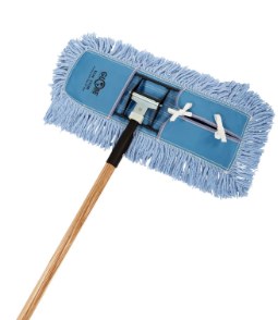 Globe Pro-StatÂ® 18" BLUE Completed Dust Mop - EACH (Snap-On Frame & 60" Handle) (00397)