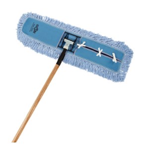 Globe Pro-StatÂ® 36" BLUE Completed Dust Mop - EACH (Snap-On Frame & 60" Handle) (00358)