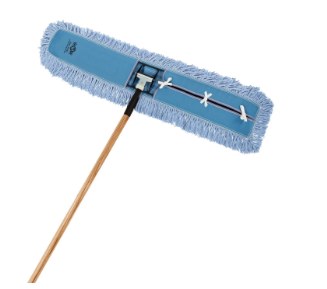 Globe Pro-StatÂ® 48" BLUE Completed Dust Mop - EACH (Snap-On Frame & 60" Handle) (00359)