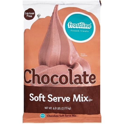 Frostline Soft Serve Ice Cream Mix (Lactose Free) - Chocolate - 6 x 6LB (61751)
