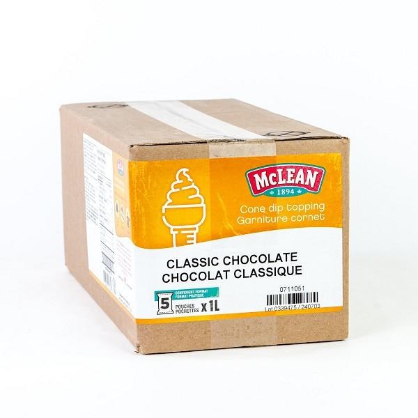 McLean Classic Chocolate Cone Dip Topping - 5 x 1L (00573)