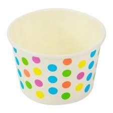 Hy Pax 5oz Sundae Bowl, Rainbow Polka Dot - 1000/CS - SOLD BY CASE - (1) (01579) (HPE-PBWL05-PDT)